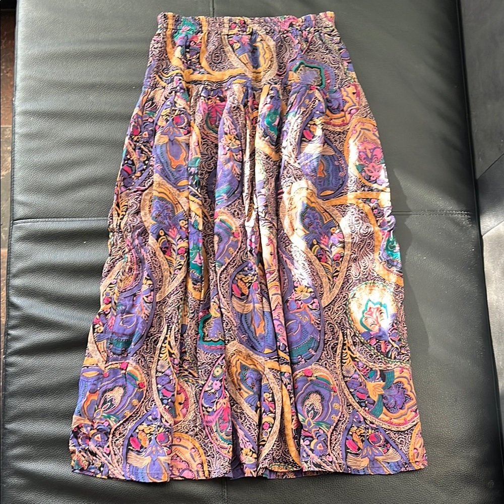 Colorful Paisley Maxi Skirt